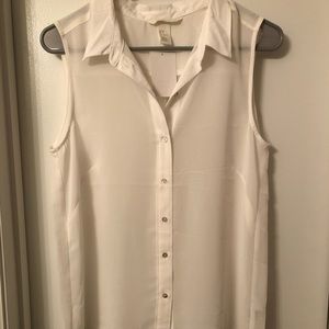 H&M Button Up Blouse- White